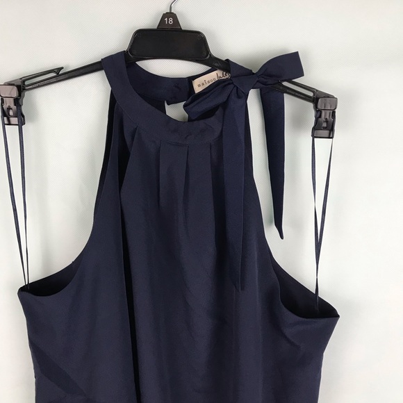 🆕 Macy's  Scalloped hem Faux tie neck top - Picture 3 of 8